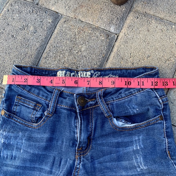 ✨MACHINE LOW RISE DISTRESSED SKINNY JEAN 0/25 - Picture 3 of 8